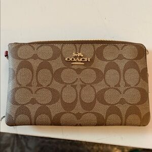 Coach Tan Signature Wristlet